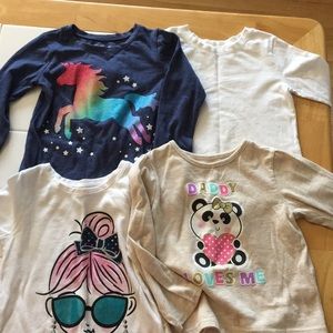 Toddler Girls Long-Sleeve Shirts Sz 2T